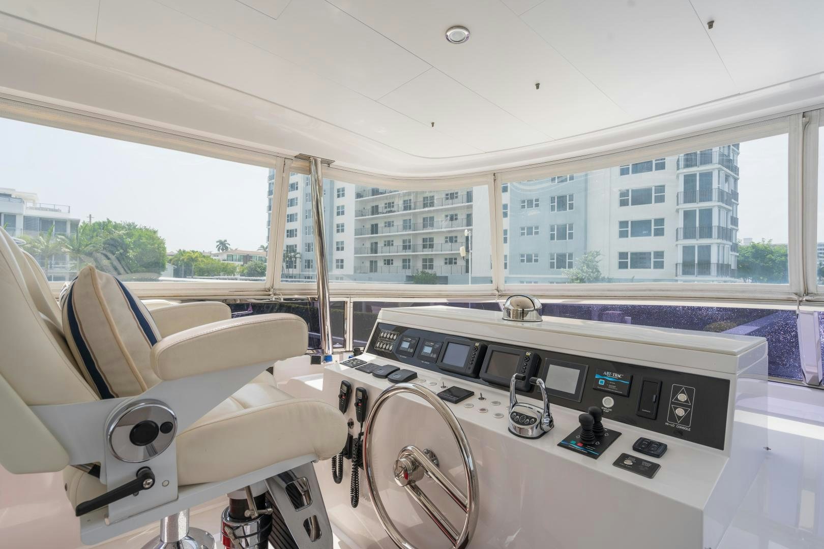 inside of a car aboard AQUA LIFE Yacht for Sale