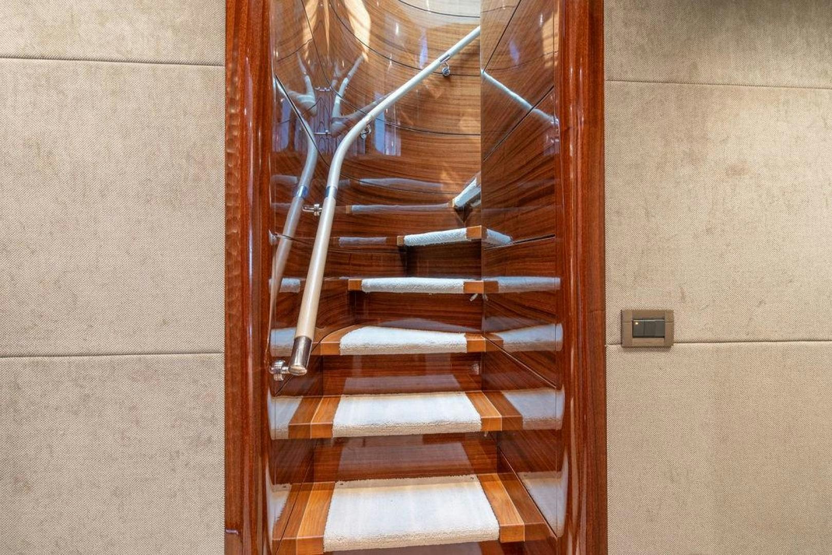 a door with a tree in it aboard AQUA LIFE Yacht for Sale