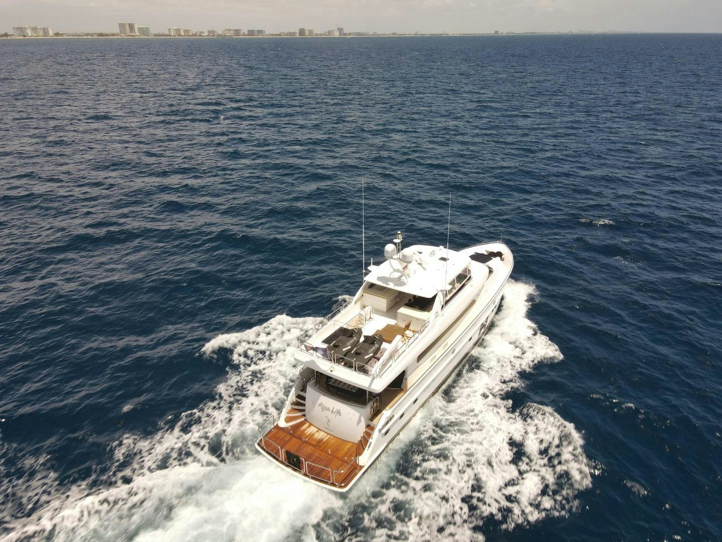 a boat on the water aboard AQUA LIFE Yacht for Sale
