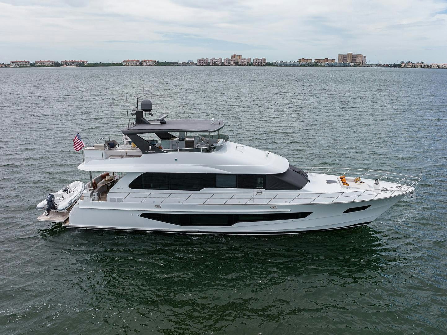 a boat on the water aboard MY 3 GALS Yacht for Sale