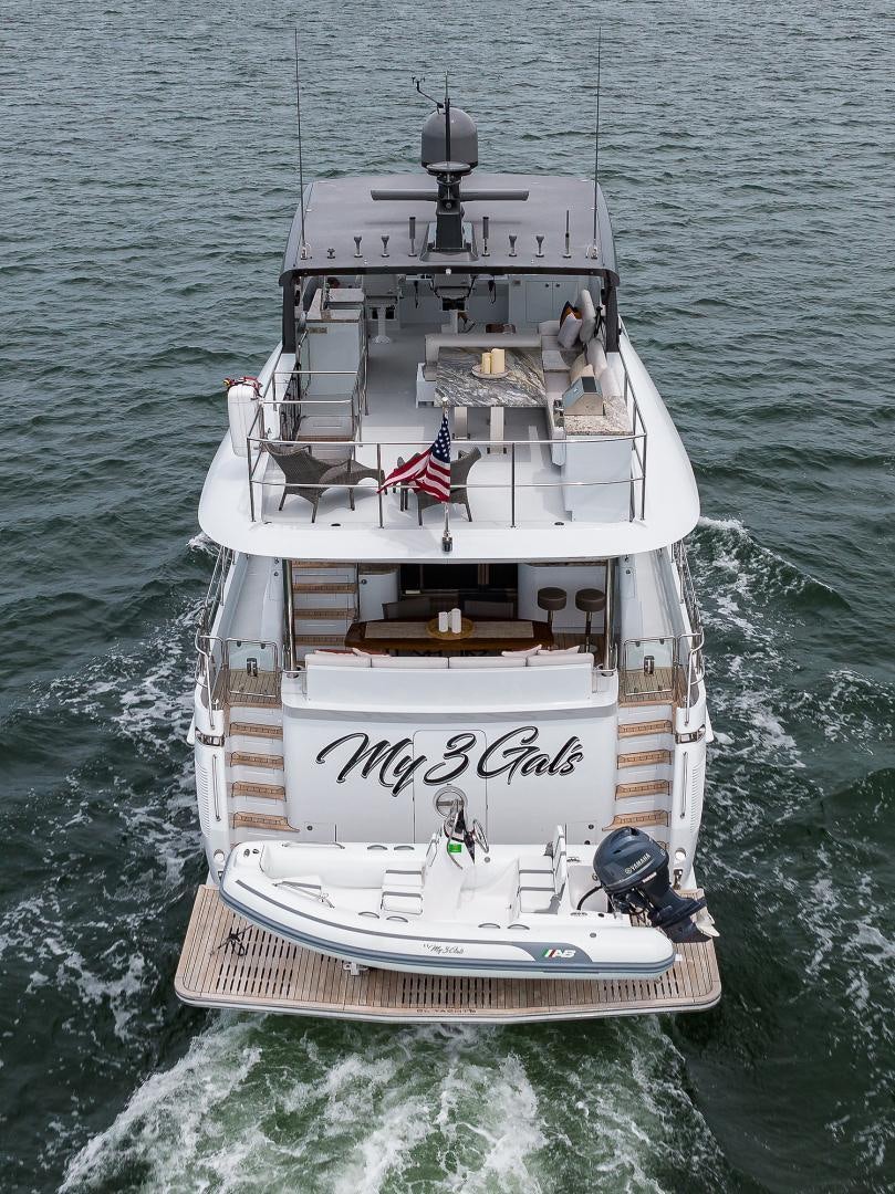 a boat on the water aboard MY 3 GALS Yacht for Sale