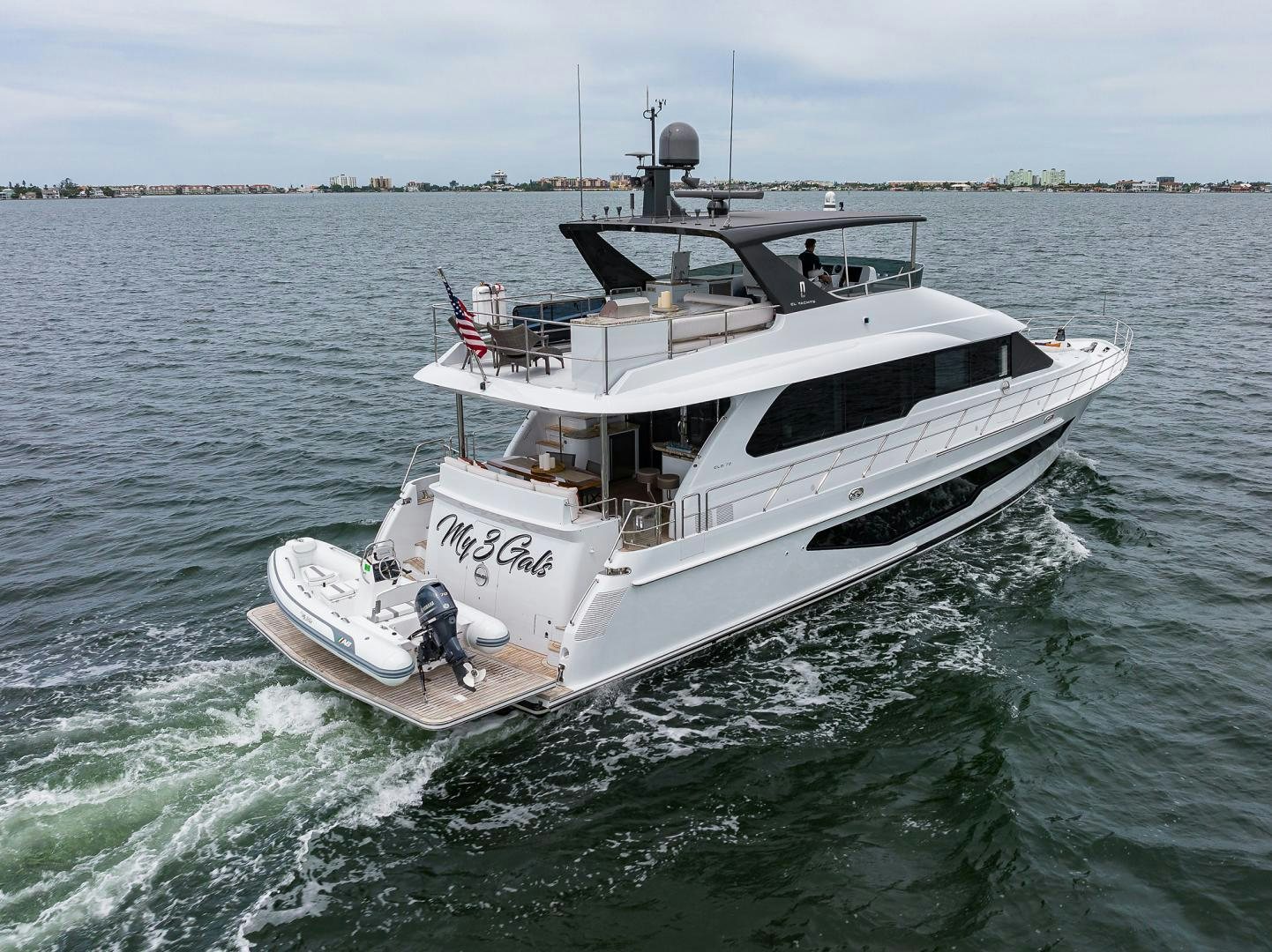 a boat in the water aboard MY 3 GALS Yacht for Sale