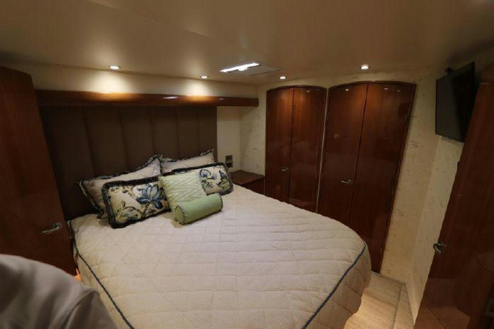 a bed in a room aboard GABEA Yacht for Sale