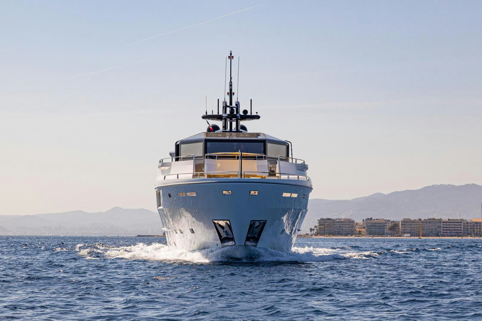 a boat on the water aboard M Yacht for Sale