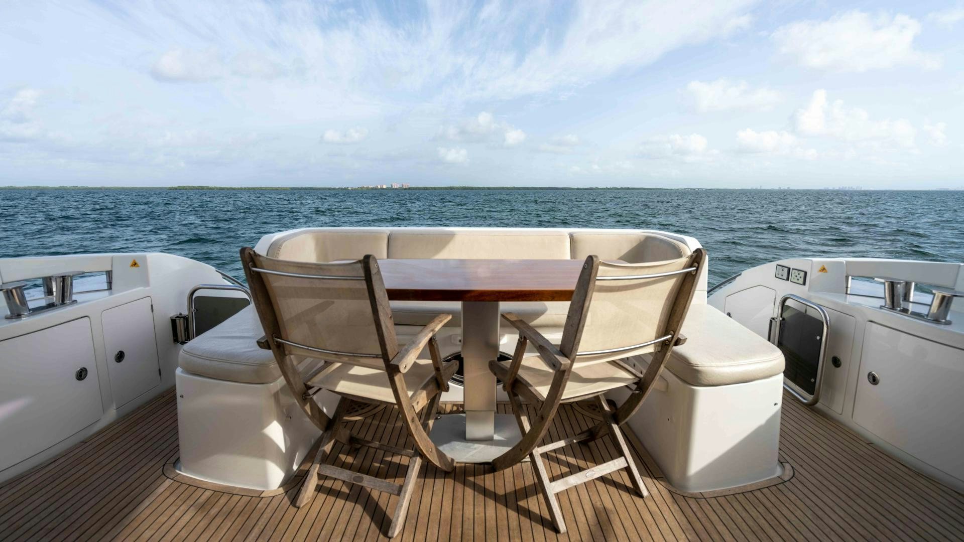a boat on a deck aboard 4-PLAY Yacht for Sale