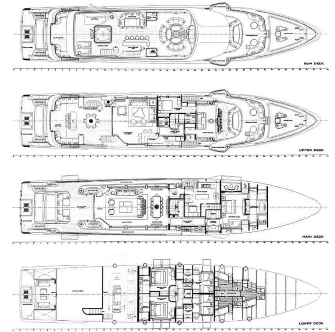 diagram, engineering drawing aboard CHECKED OUT Yacht for Sale