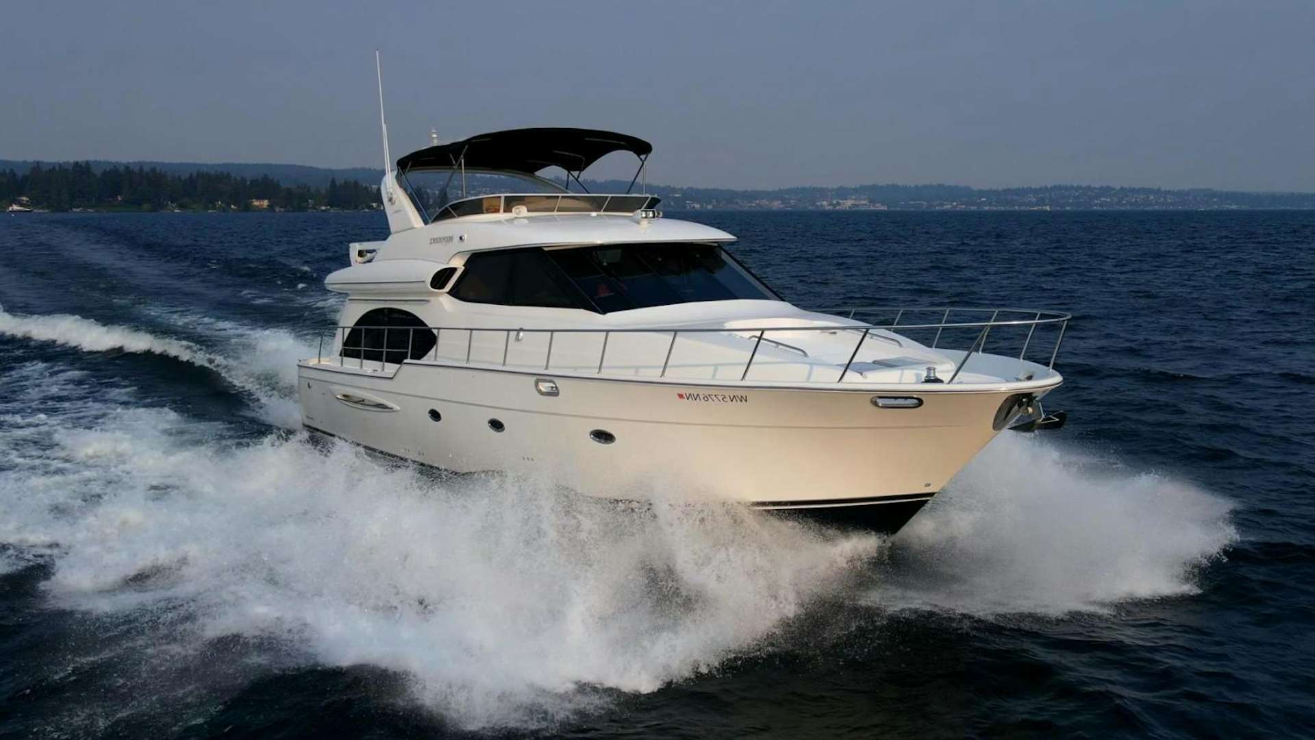 a boat on the water aboard independence Yacht for Sale