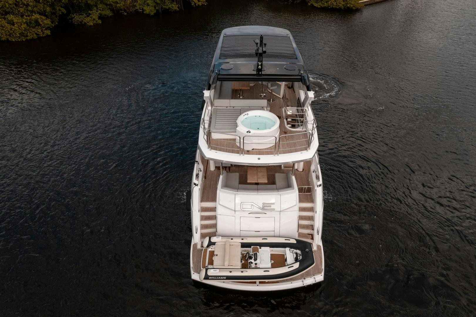 a boat on the water aboard ONE Yacht for Sale