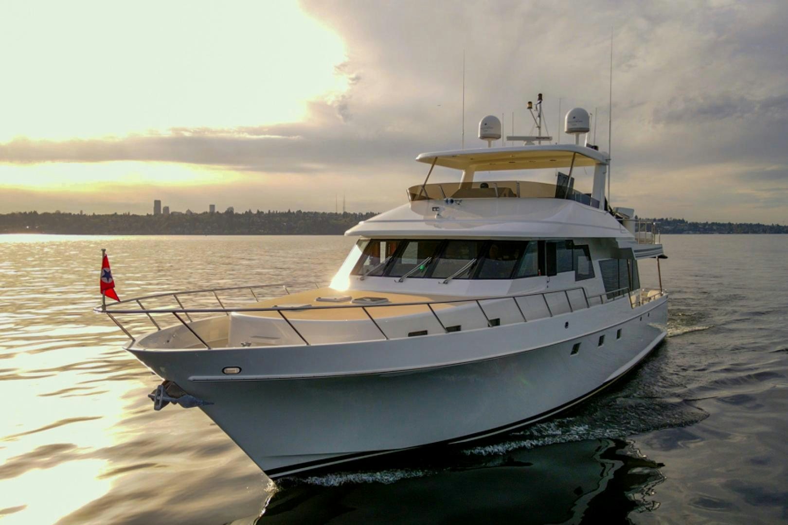 a boat on the water aboard the happy boat Yacht for Sale
