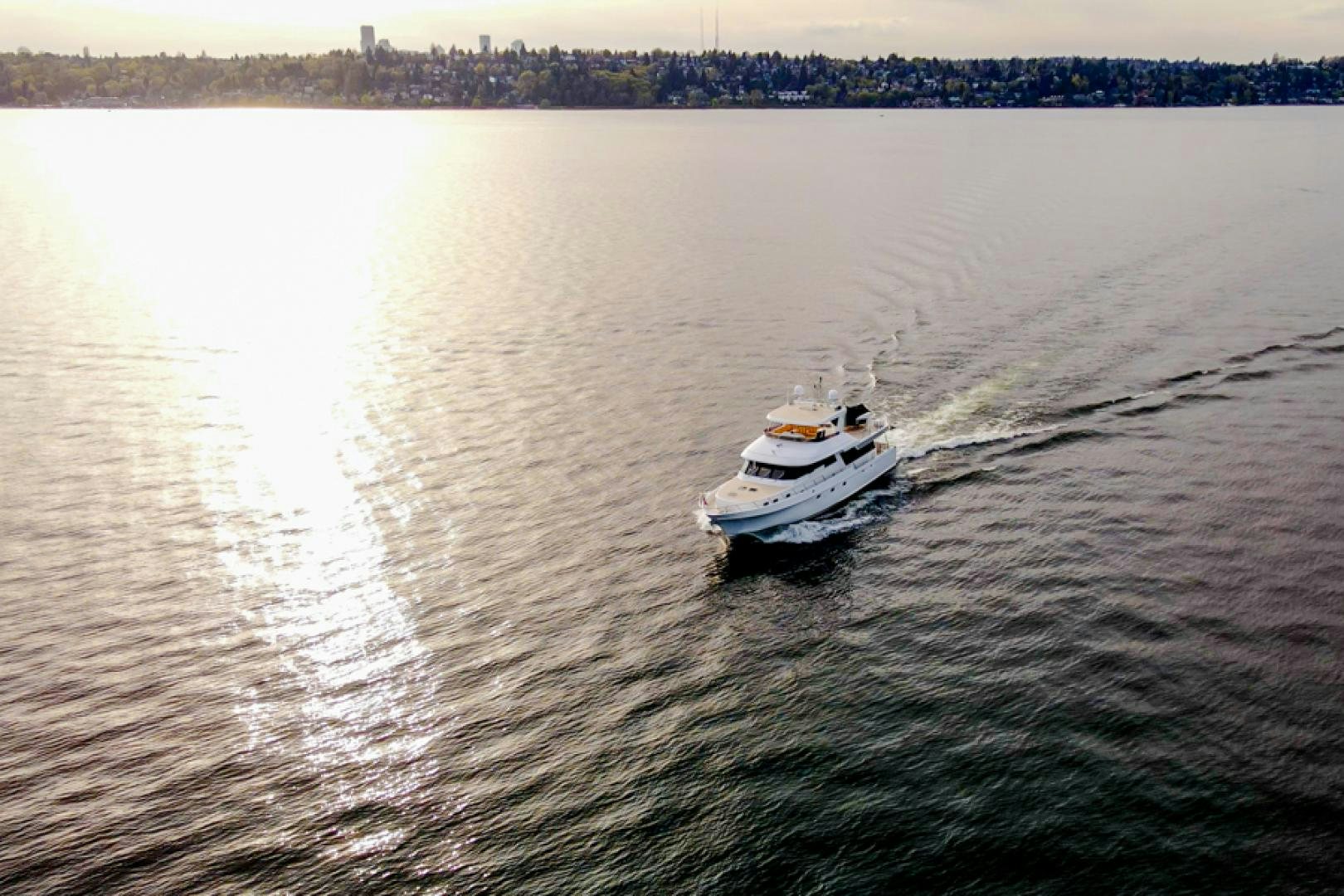 a boat on the water aboard the happy boat Yacht for Sale