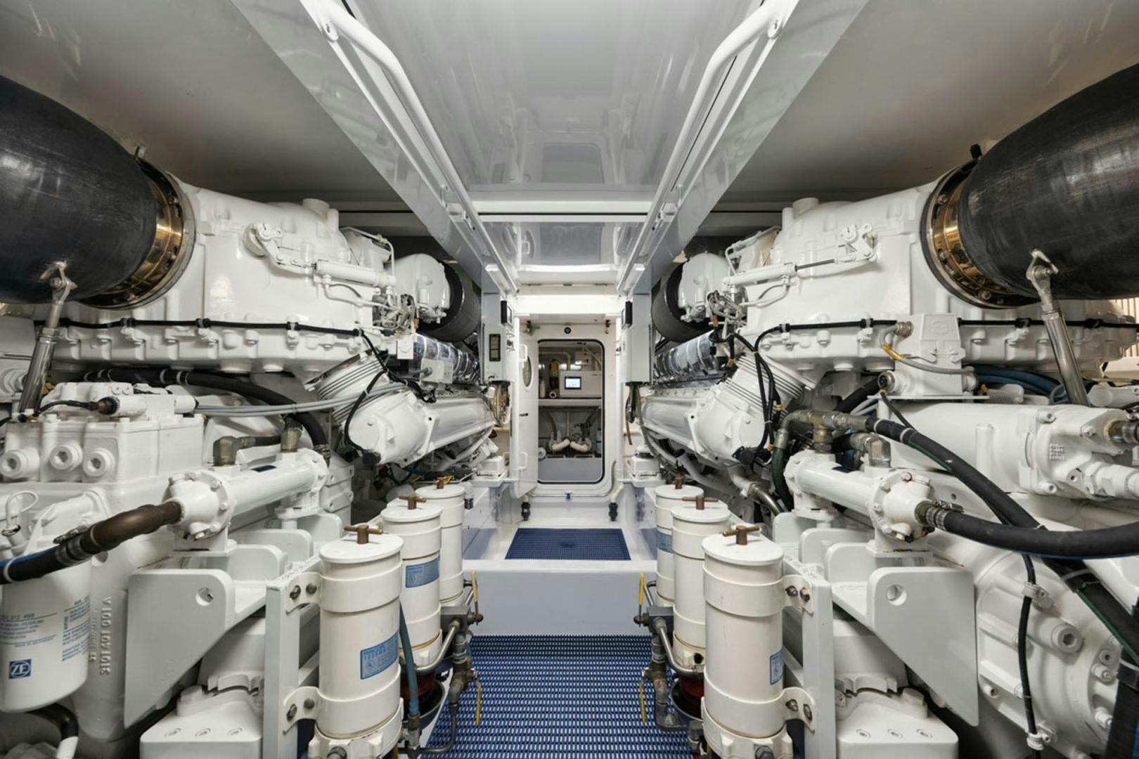 a large machine with pipes aboard SIR REEL Yacht for Sale