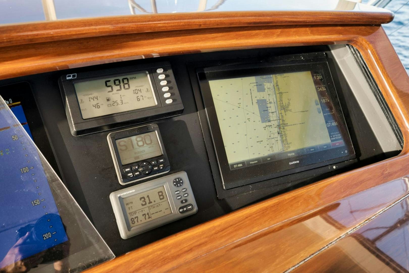 a small old style television aboard SIR REEL Yacht for Sale