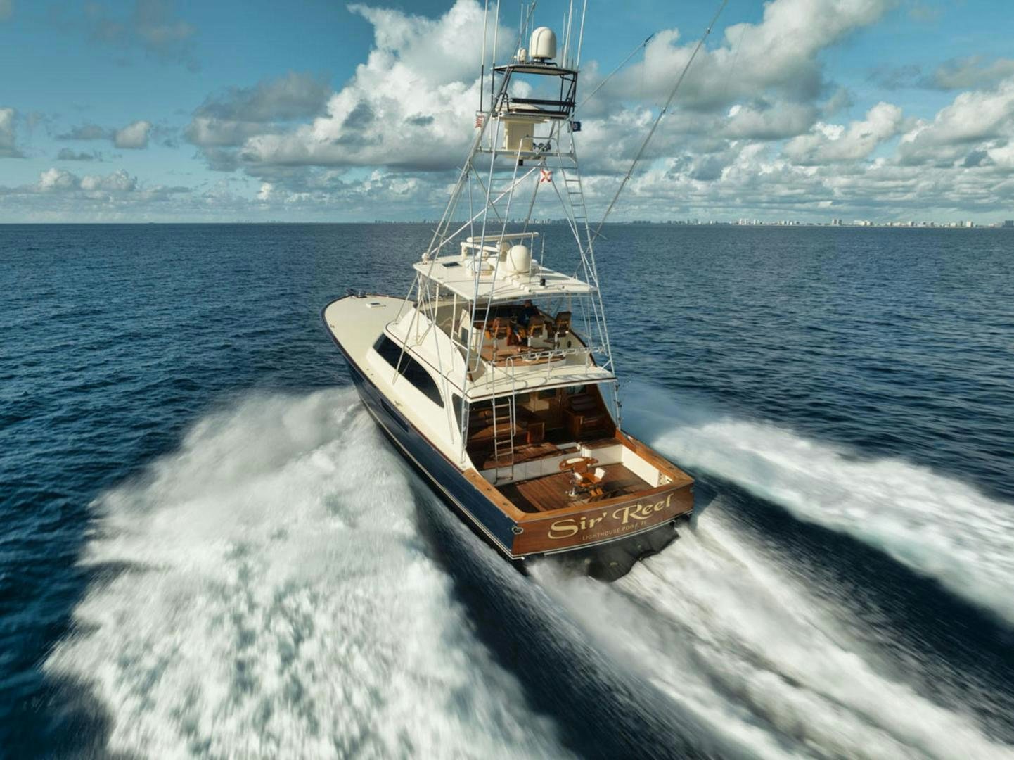 a boat on the water aboard SIR REEL Yacht for Sale