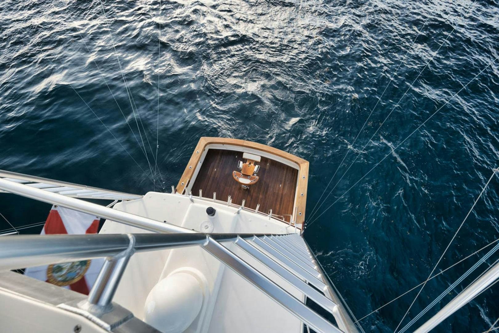 a boat with a wooden door aboard SIR REEL Yacht for Sale