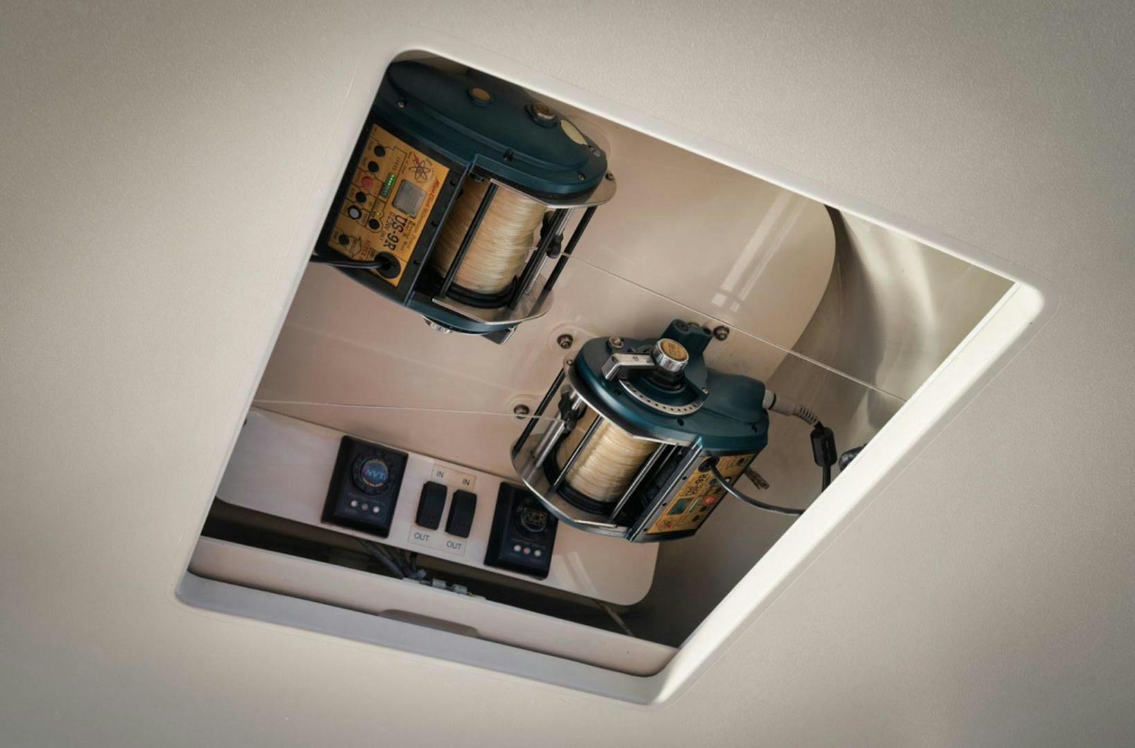 a small electronic device aboard SIR REEL Yacht for Sale