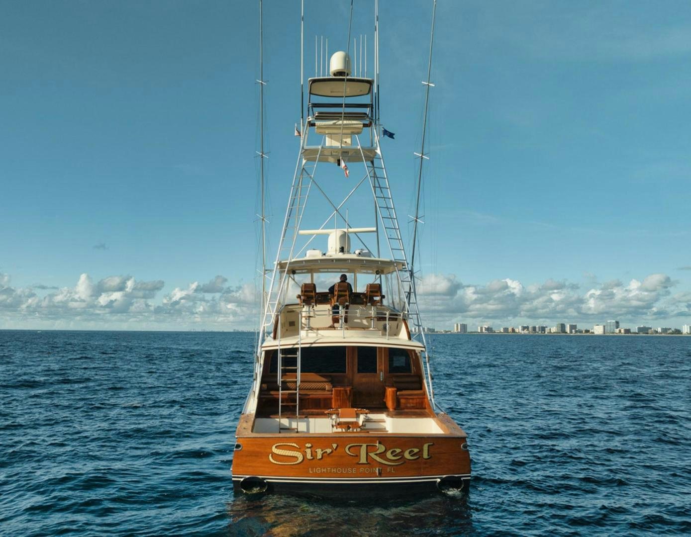 a boat in the water aboard SIR REEL Yacht for Sale