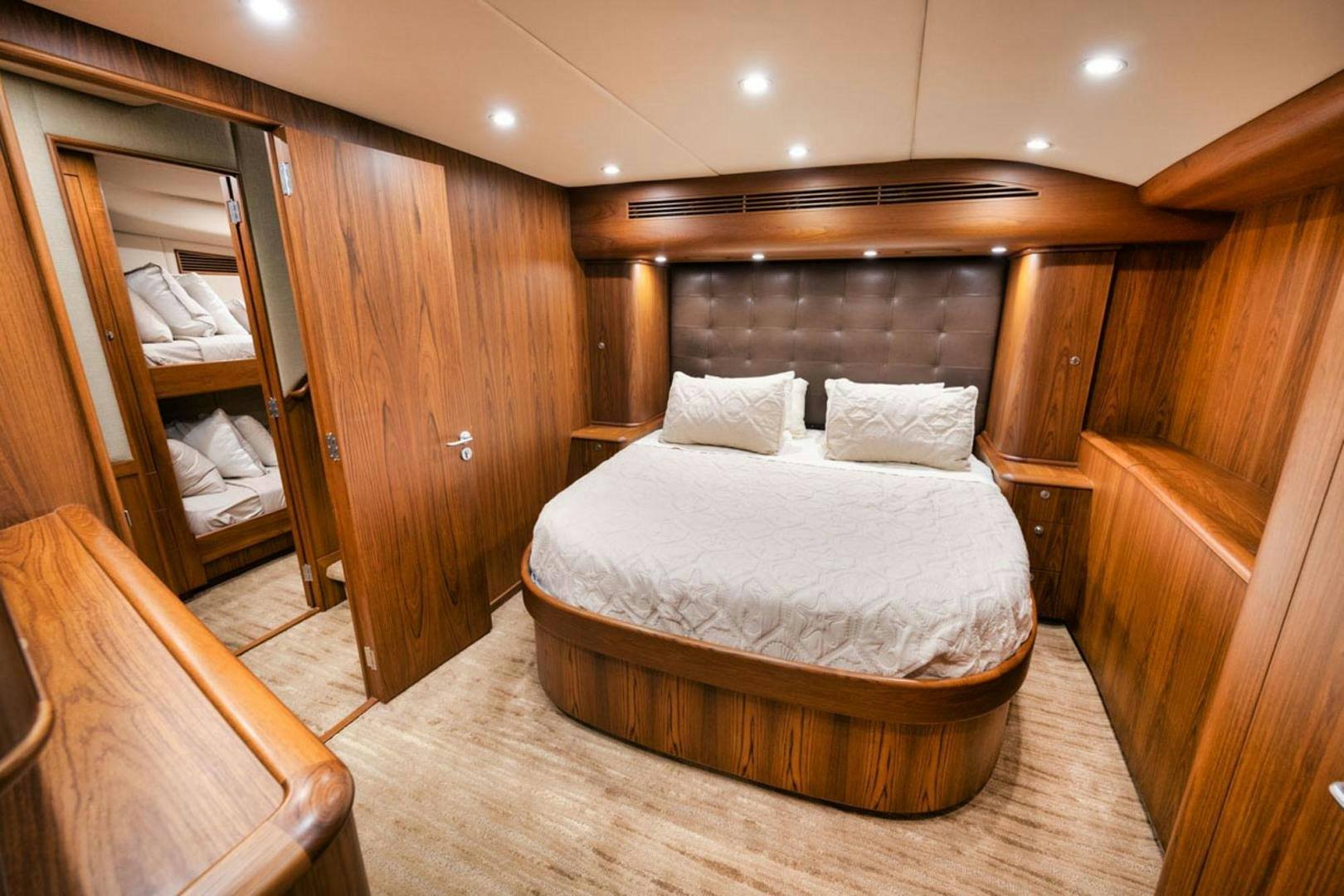 a bed in a cabin aboard SIR REEL Yacht for Sale