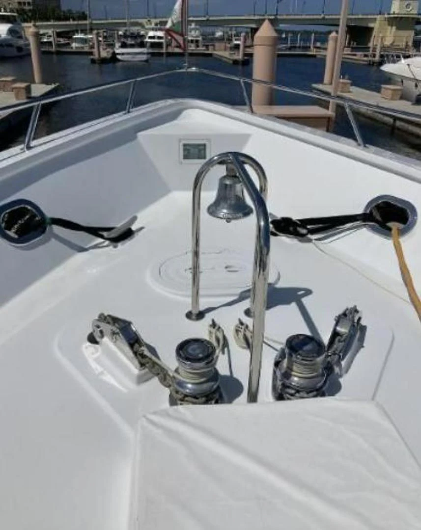 a white table with a faucet and a sink aboard MY LADY ALASKA Yacht for Sale