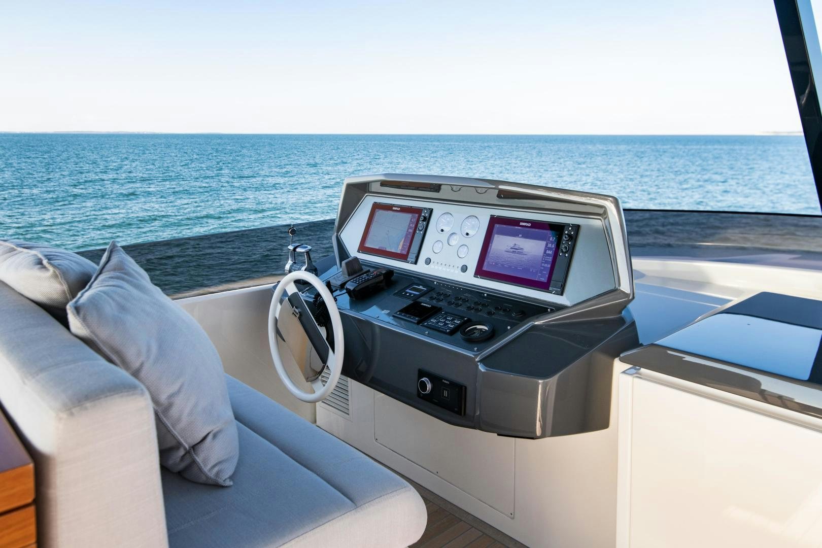 a boat with a gps system aboard FERRETTI 850 Yacht for Sale