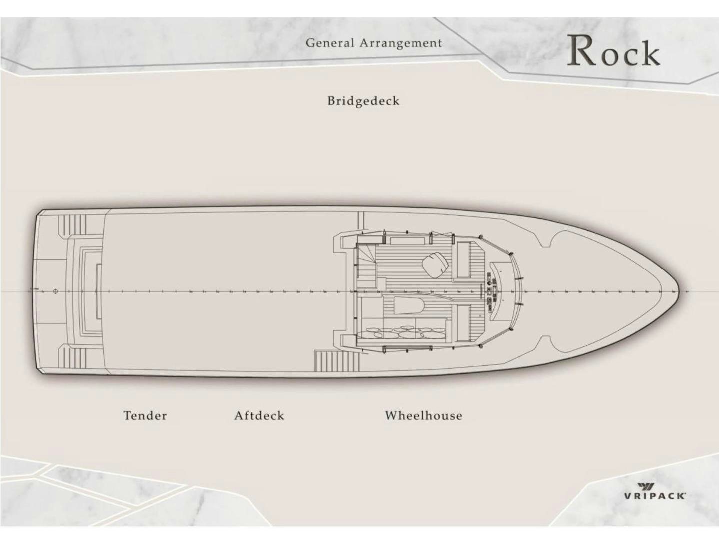 diagram, engineering drawing aboard EVADNE ROCK 85 HULL 4 Yacht for Sale