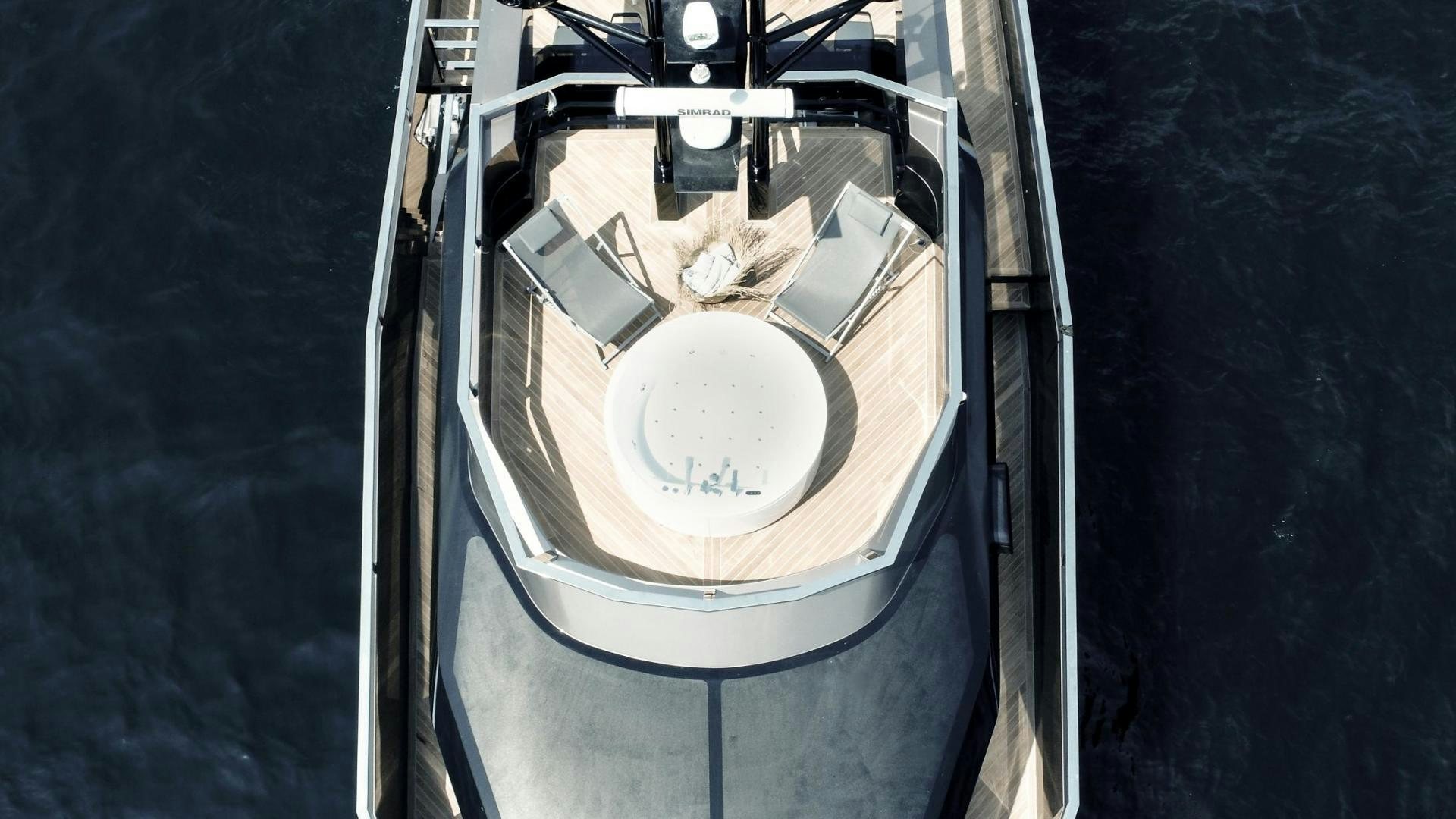 a metal box with a hole in it aboard EVADNE ROCK 85 HULL 4 Yacht for Sale