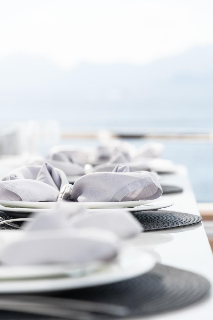 a close-up of a book aboard EVADNE ROCK 85 HULL 4 Yacht for Sale