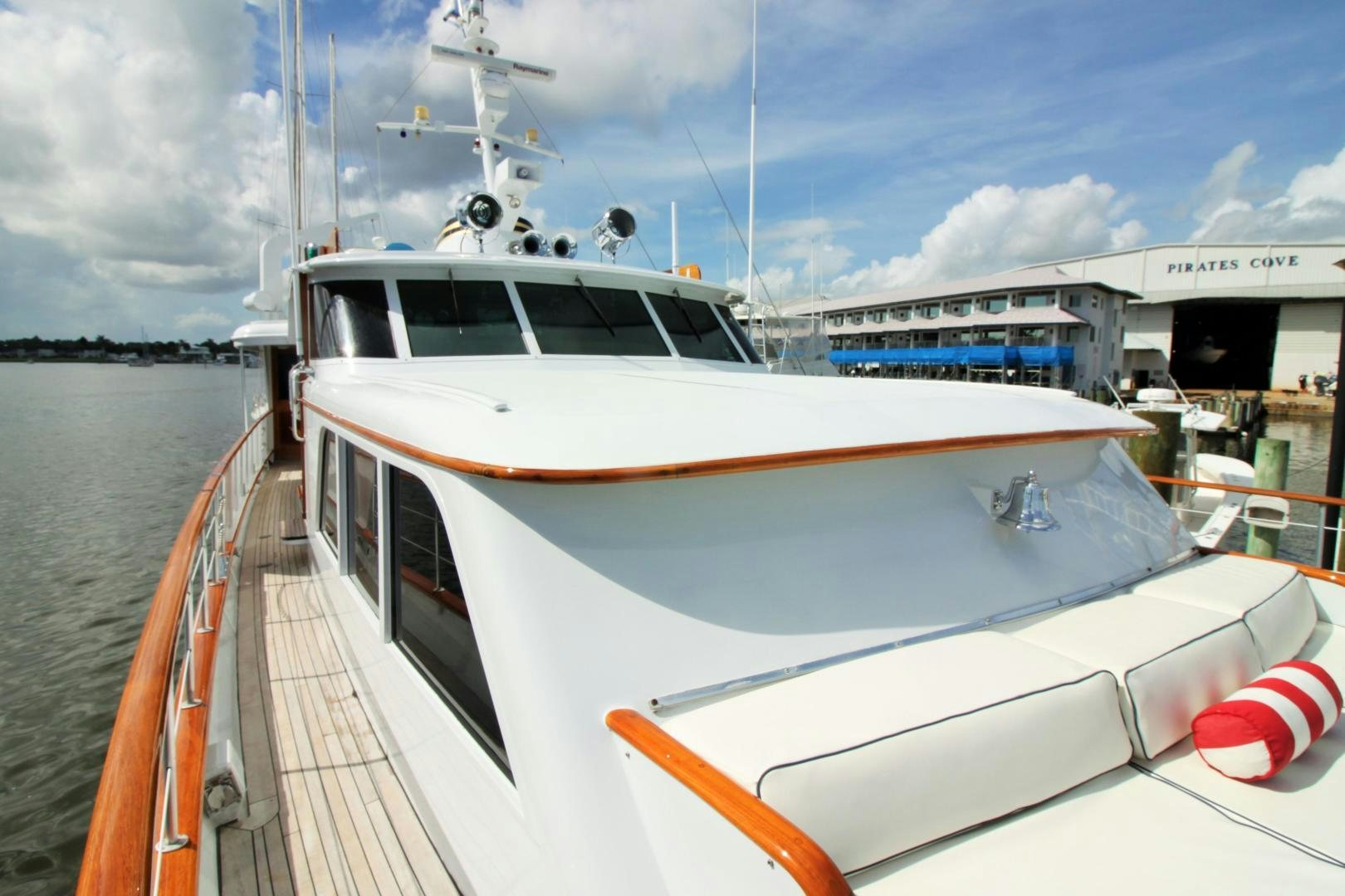 a boat on the water aboard Independence Yacht for Sale