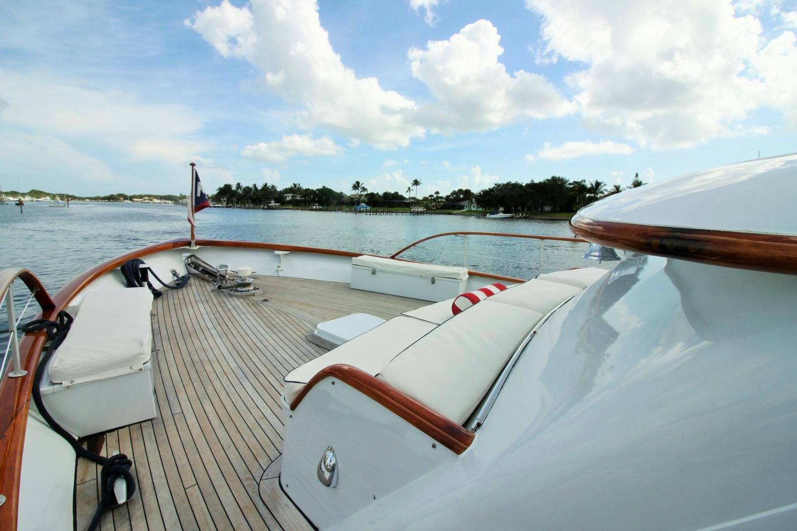 a boat on the water aboard Independence Yacht for Sale