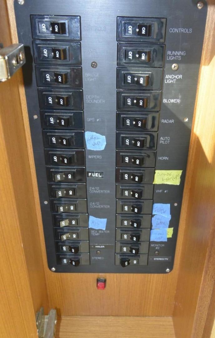 calendar aboard DOG HOUSE Yacht for Sale