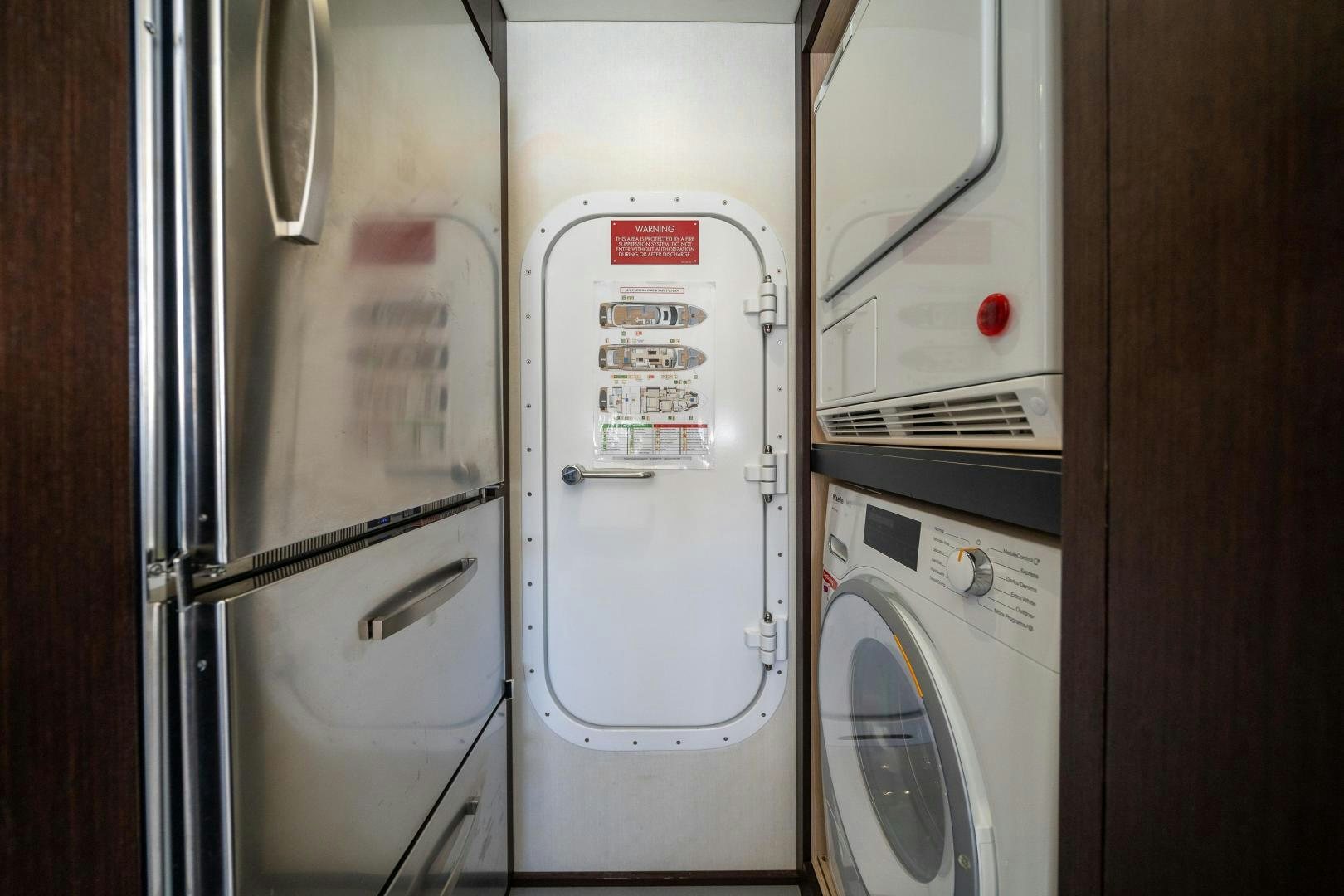 a row of washing machines aboard Life for Sale Yacht for Sale