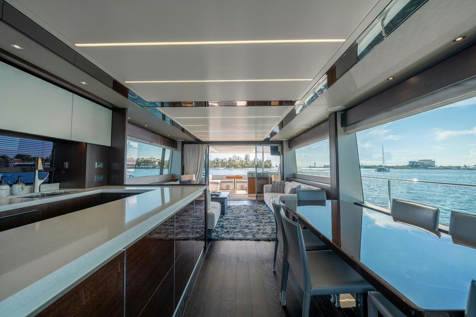inside of a boat aboard Life for Sale Yacht for Sale