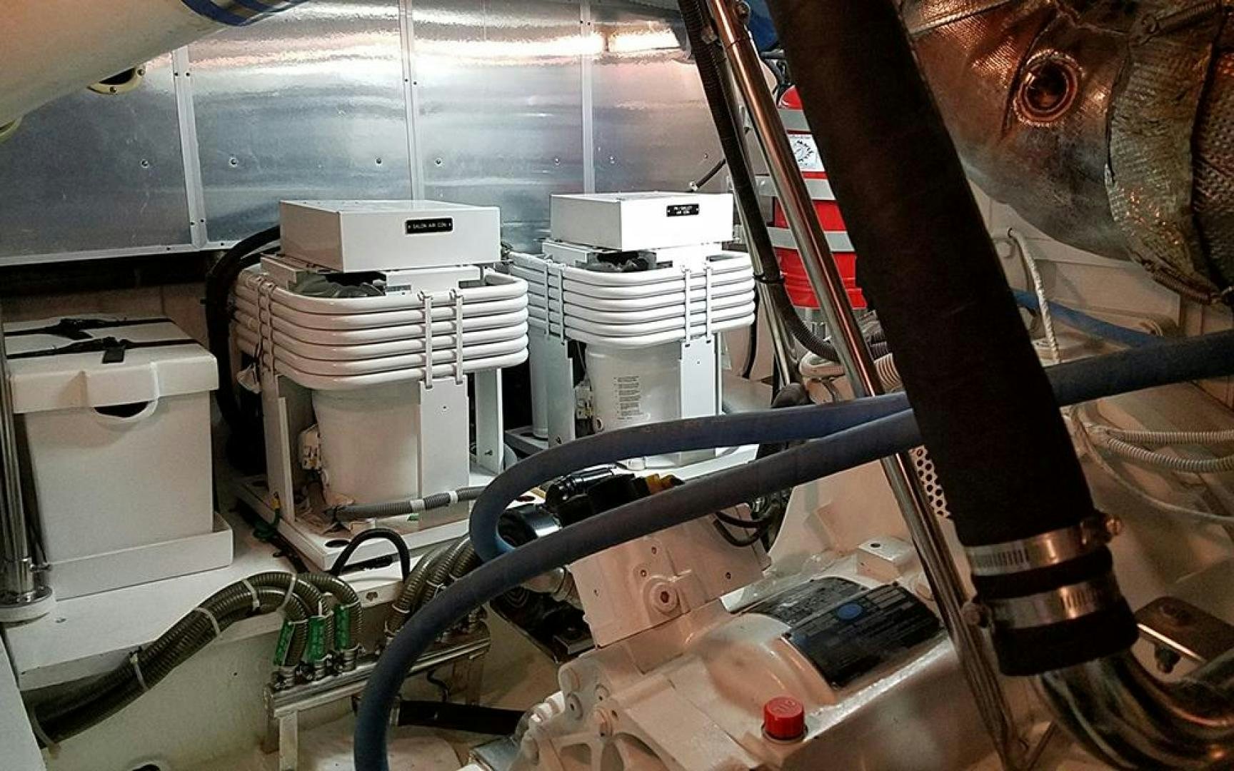 a machine with a large metal pipe aboard GOWIN PLACES IV Yacht for Sale