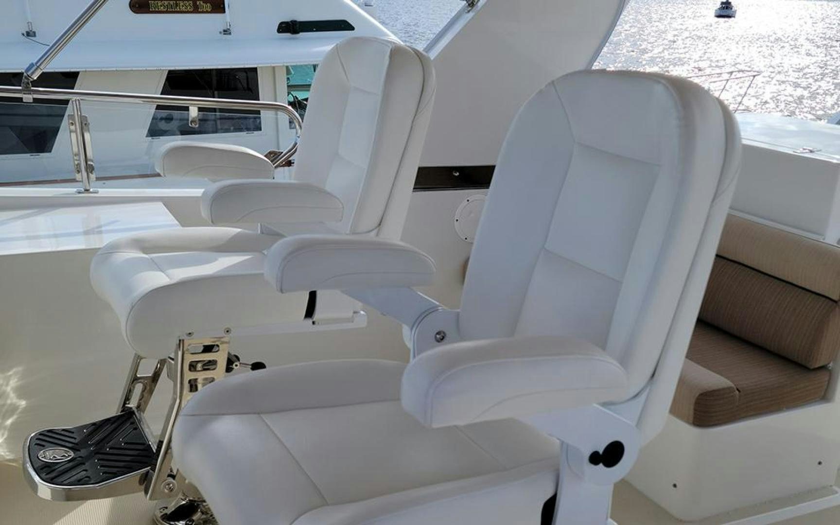 a white lounge chair aboard GOWIN PLACES IV Yacht for Sale