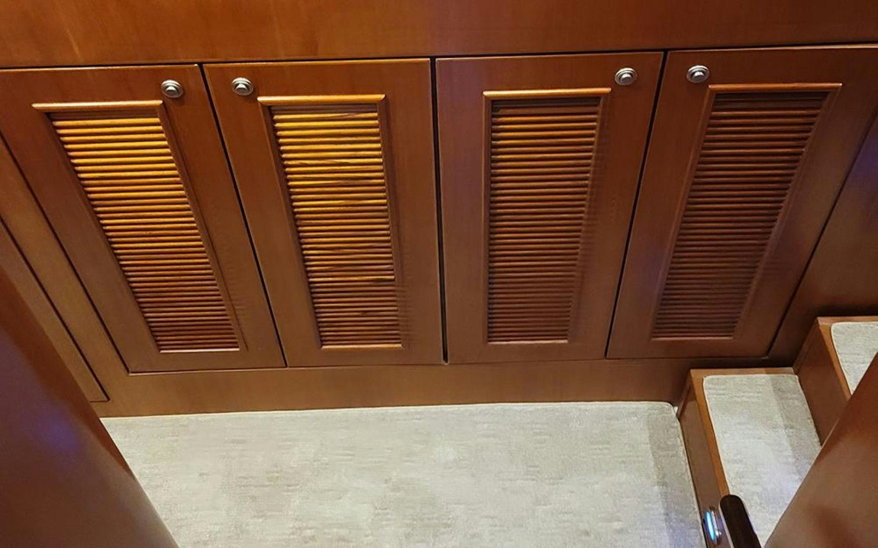 a room with a door and a mat aboard GOWIN PLACES IV Yacht for Sale