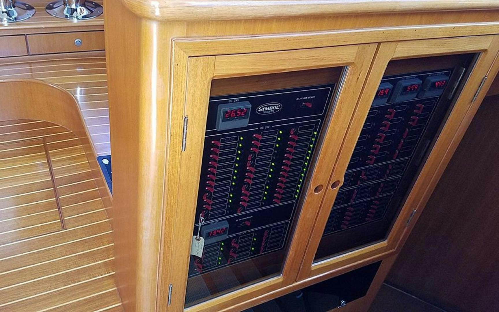 a microwave oven with a screen aboard GOWIN PLACES IV Yacht for Sale