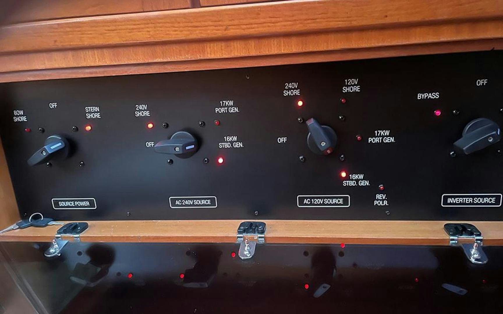 a close-up of a computer screen aboard GOWIN PLACES IV Yacht for Sale