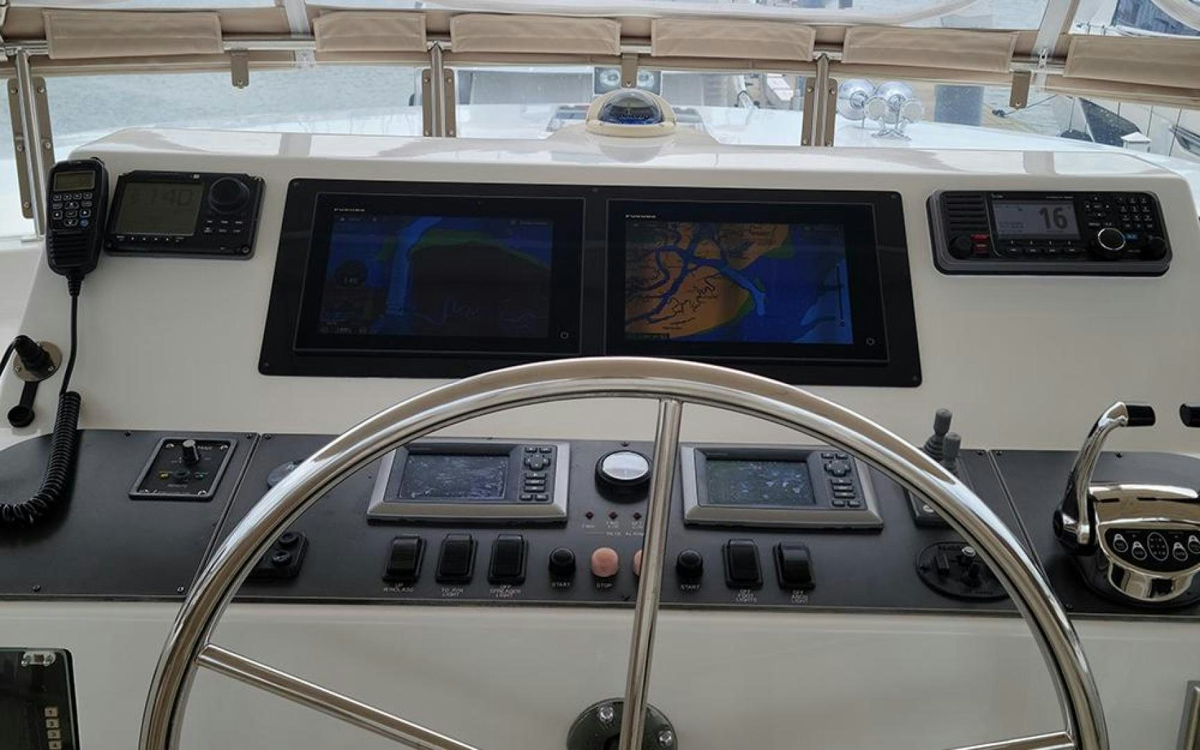 inside of a white car aboard GOWIN PLACES IV Yacht for Sale