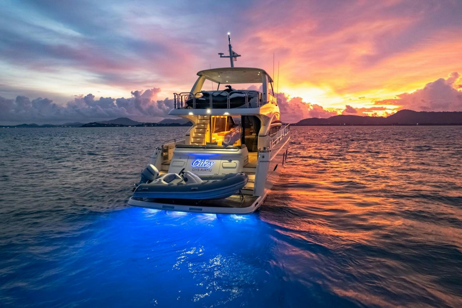 a boat in the water aboard GIFZY Yacht for Sale
