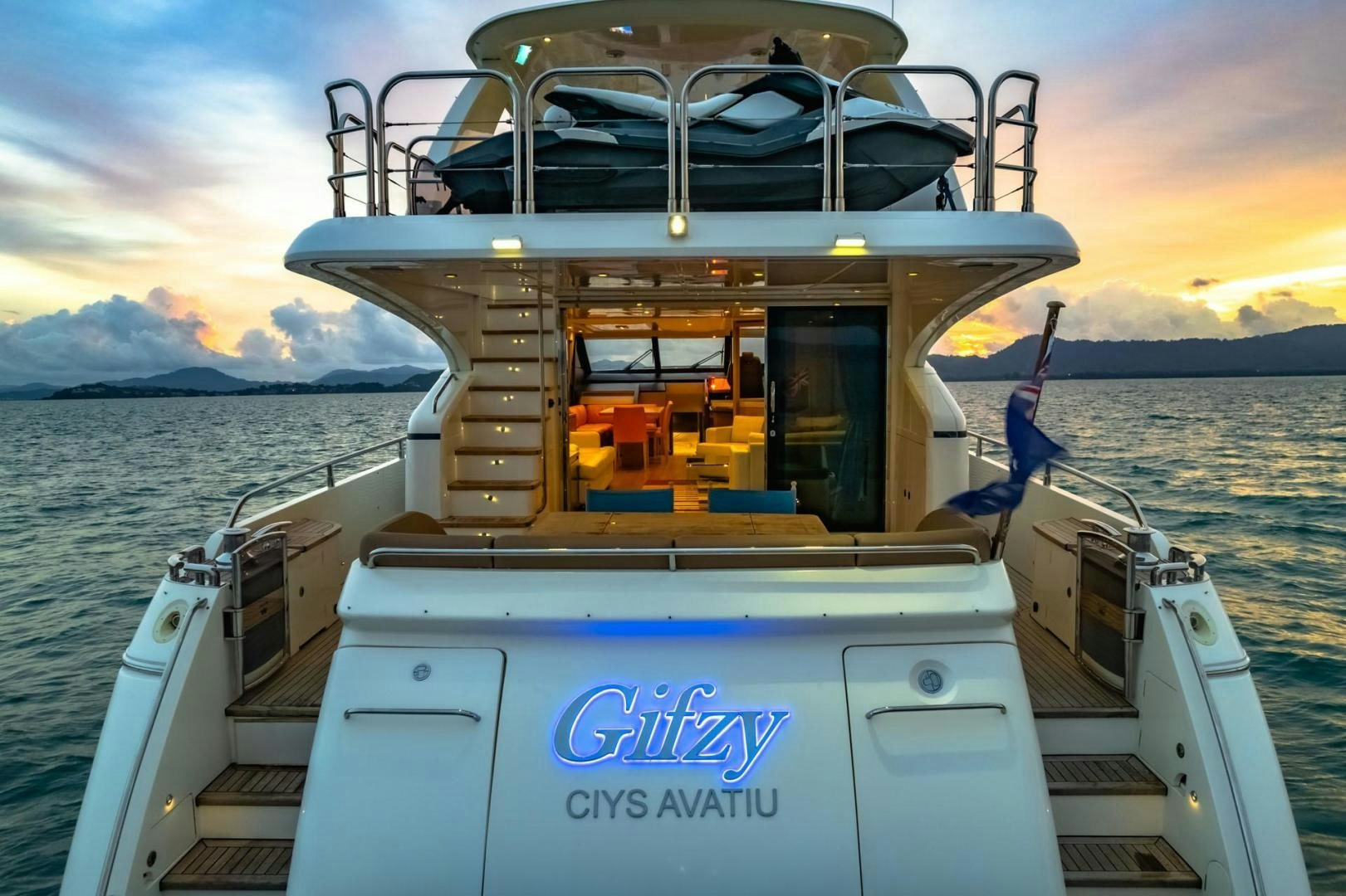 a boat on the water aboard GIFZY Yacht for Sale