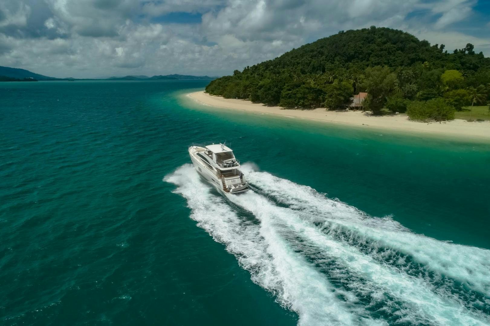 a boat on the water aboard GIFZY Yacht for Sale