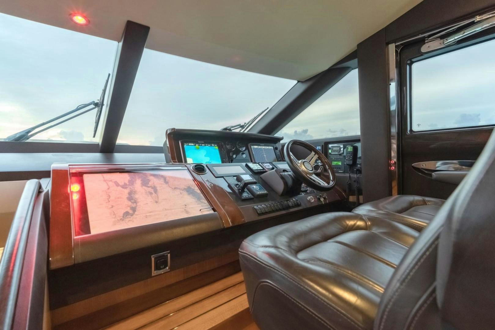 the inside of a car aboard GIFZY Yacht for Sale