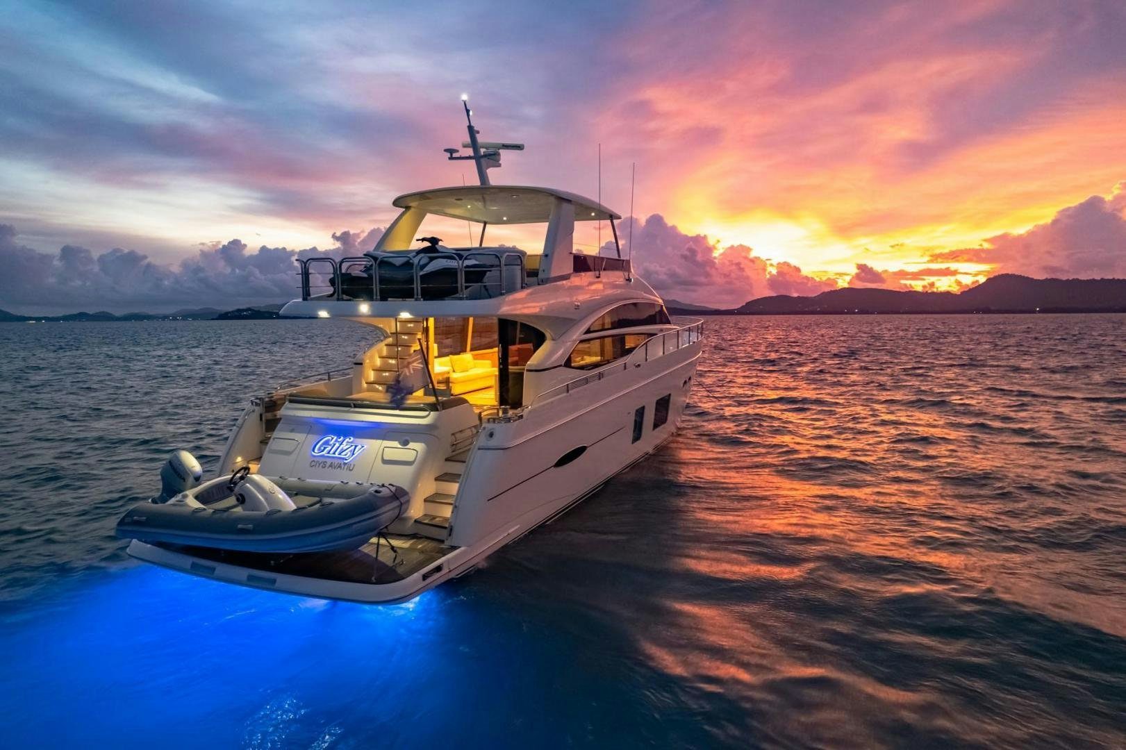 a boat in the water aboard GIFZY Yacht for Sale