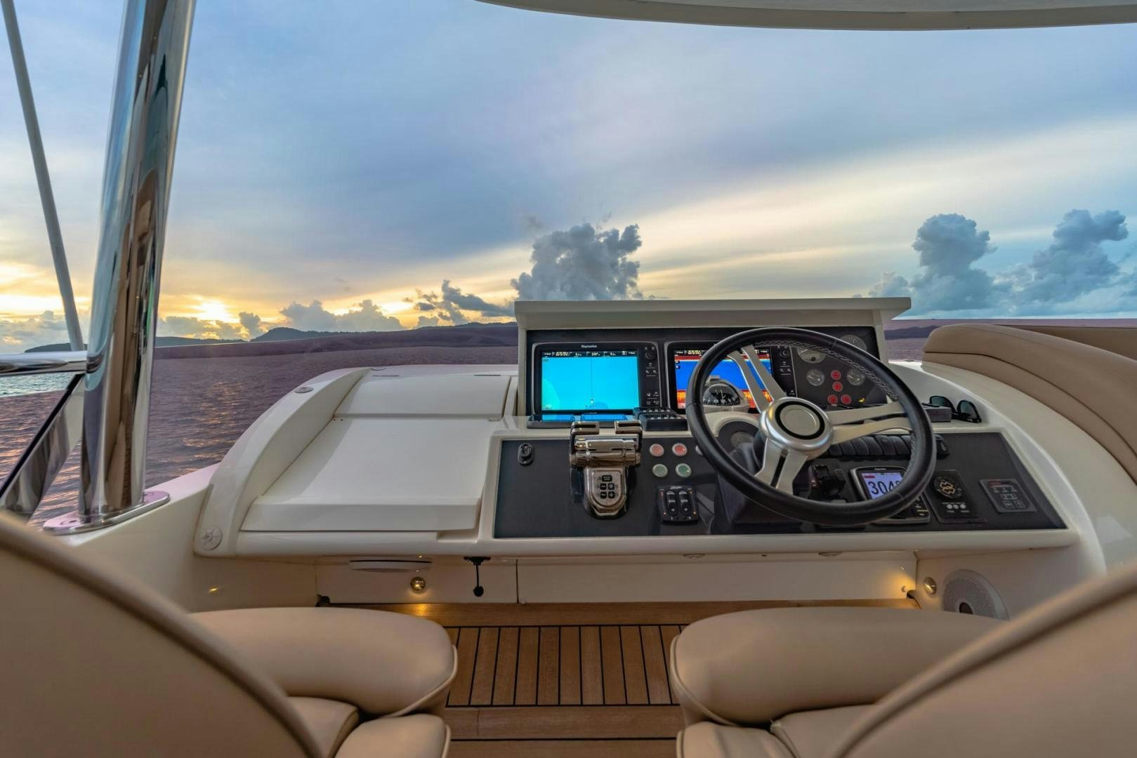 the inside of a car aboard GIFZY Yacht for Sale
