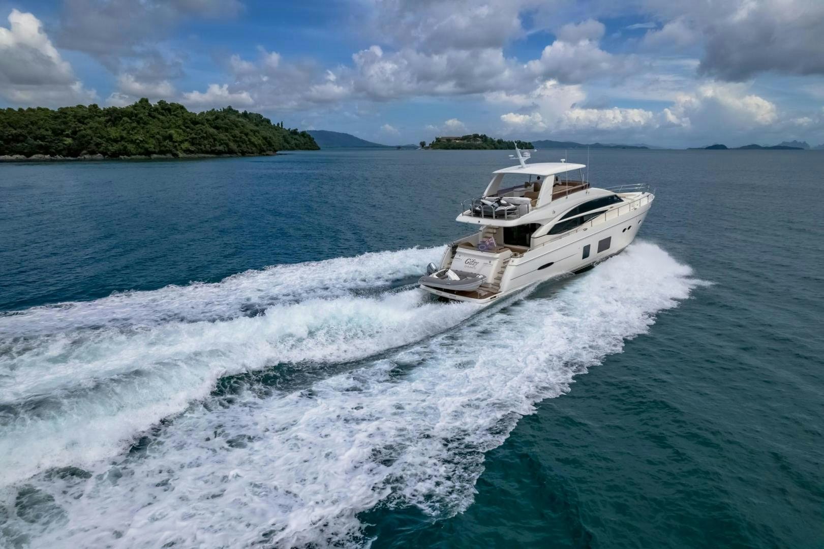 a boat on the water aboard GIFZY Yacht for Sale