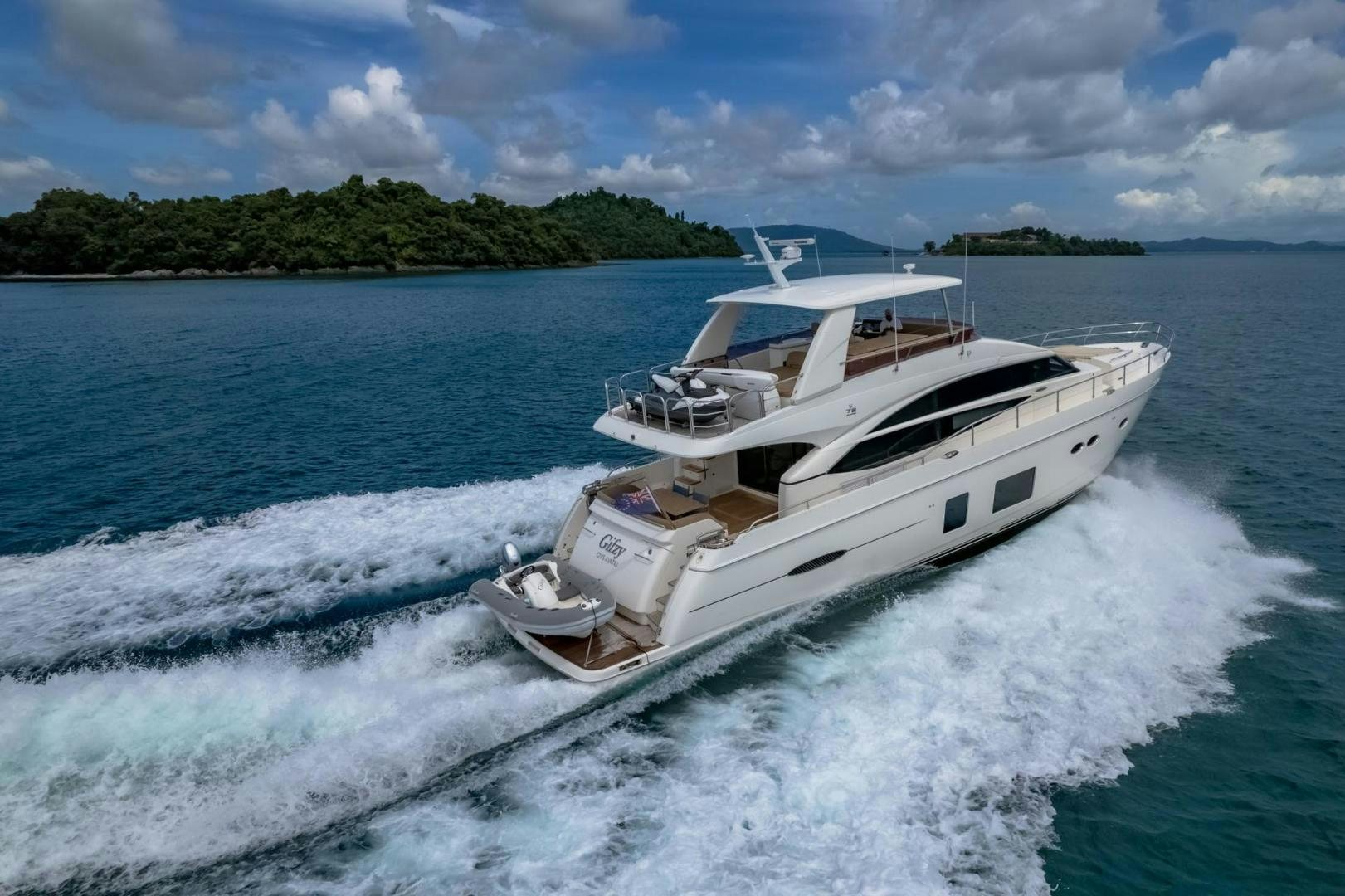 a boat on the water aboard GIFZY Yacht for Sale