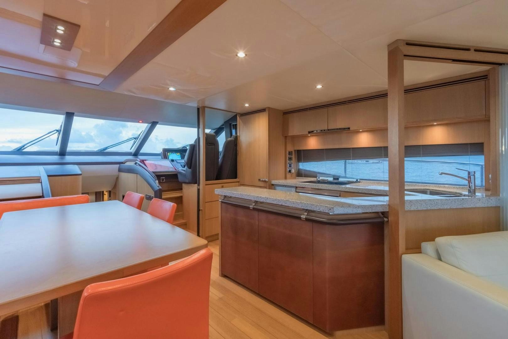 a boat with a desk and a bed aboard GIFZY Yacht for Sale