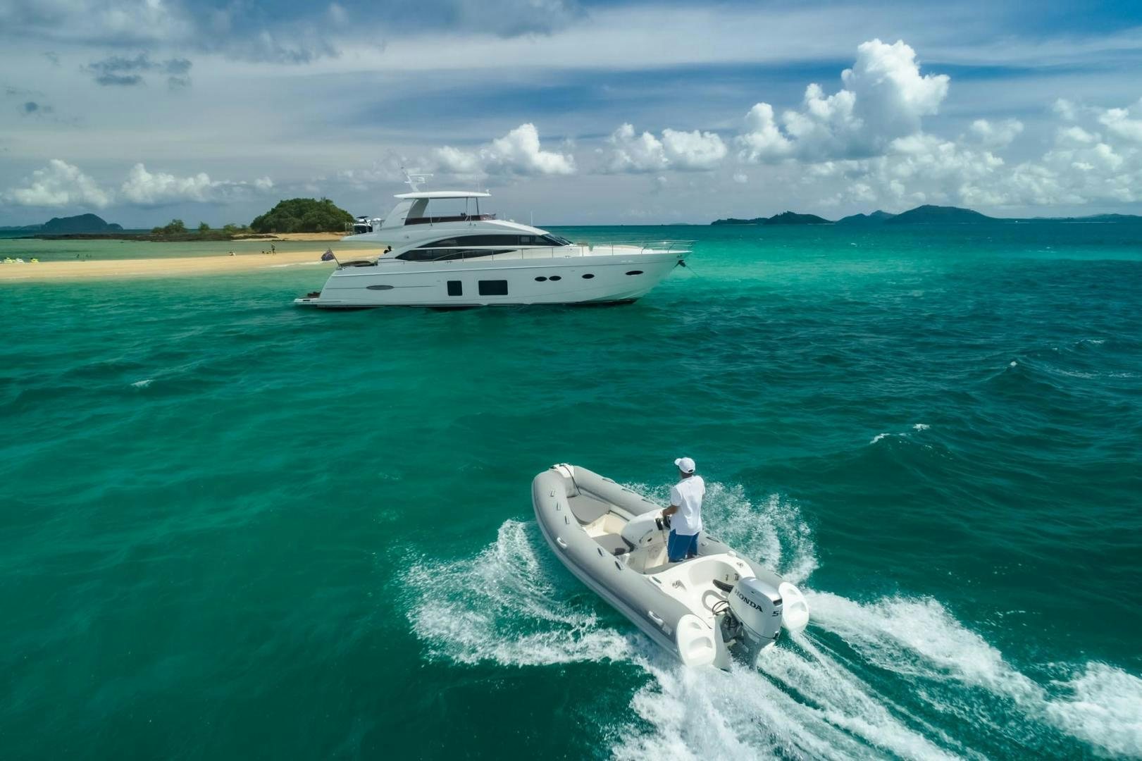 a boat on the water aboard GIFZY Yacht for Sale