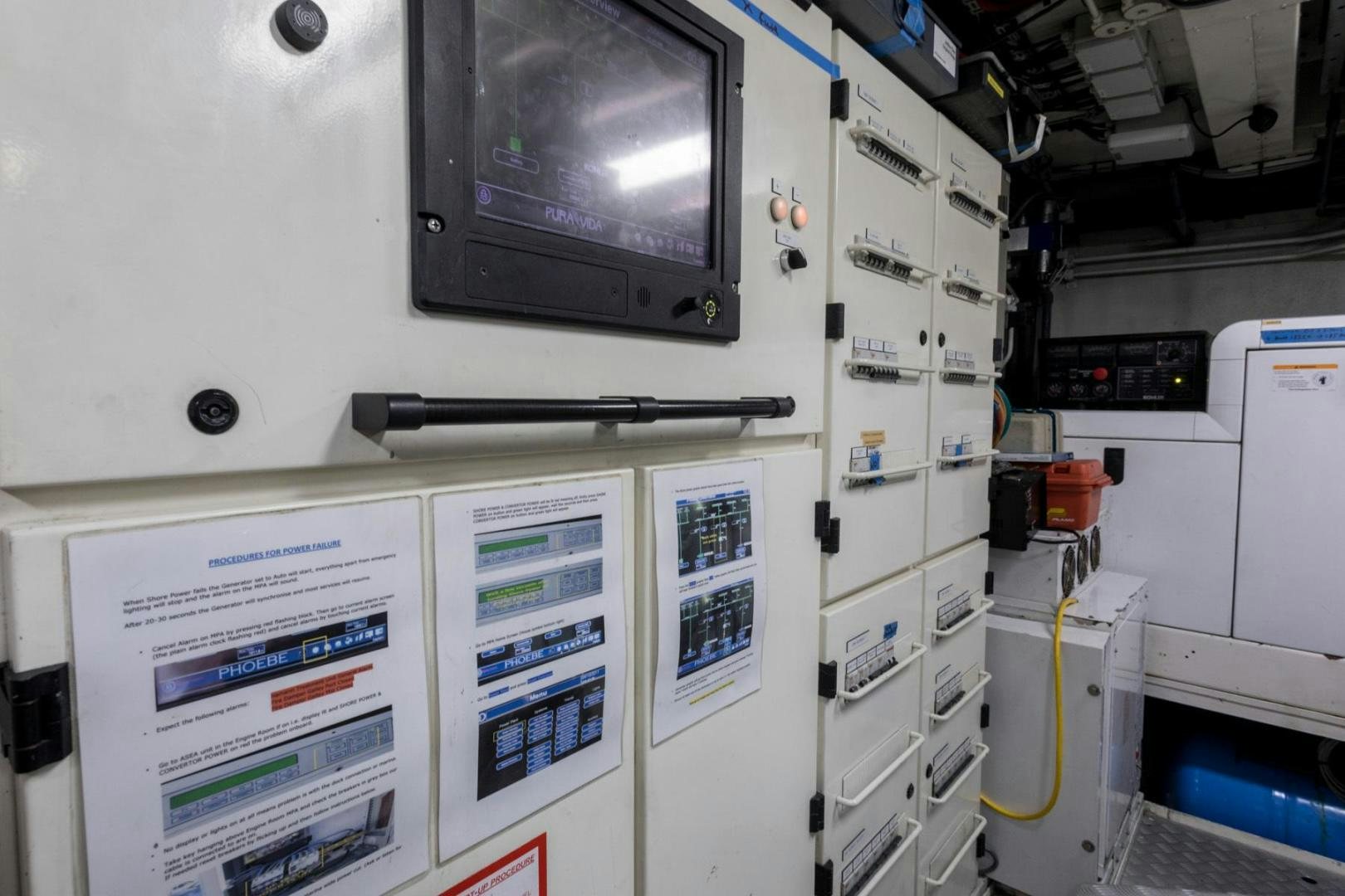 a large white machine aboard PURA VIDA Yacht for Sale