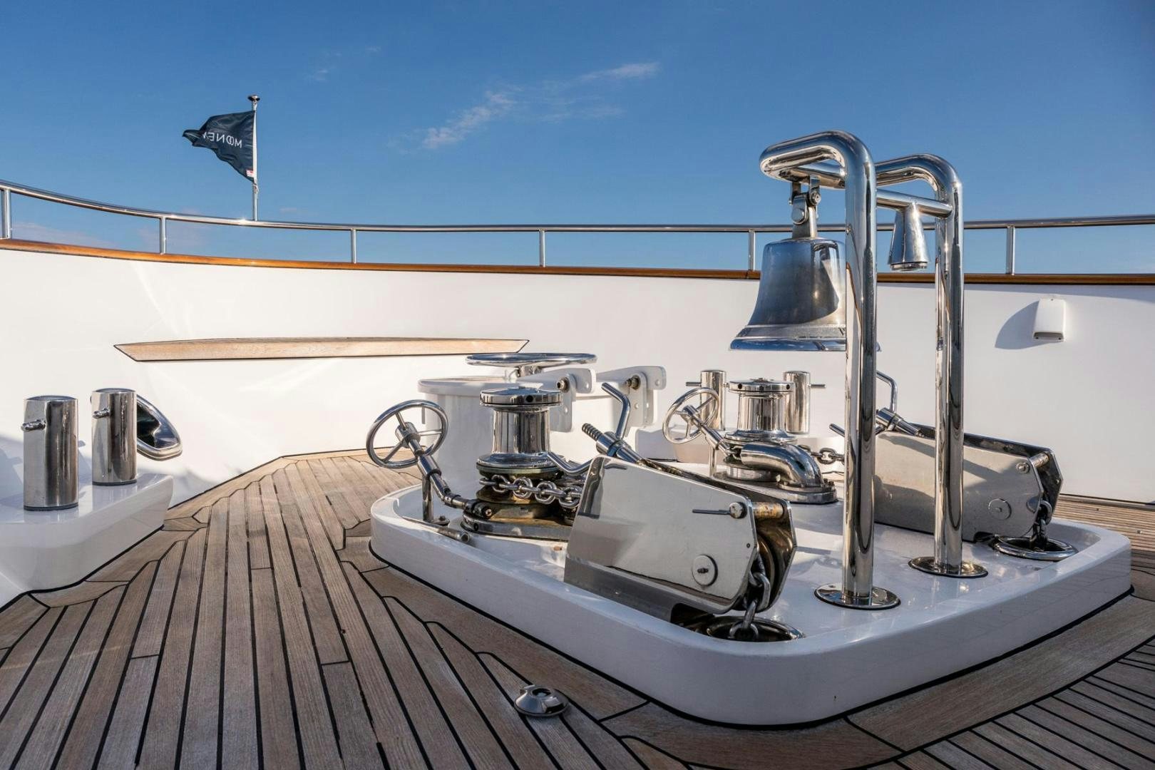 a metal sink on a boat aboard PURA VIDA Yacht for Sale