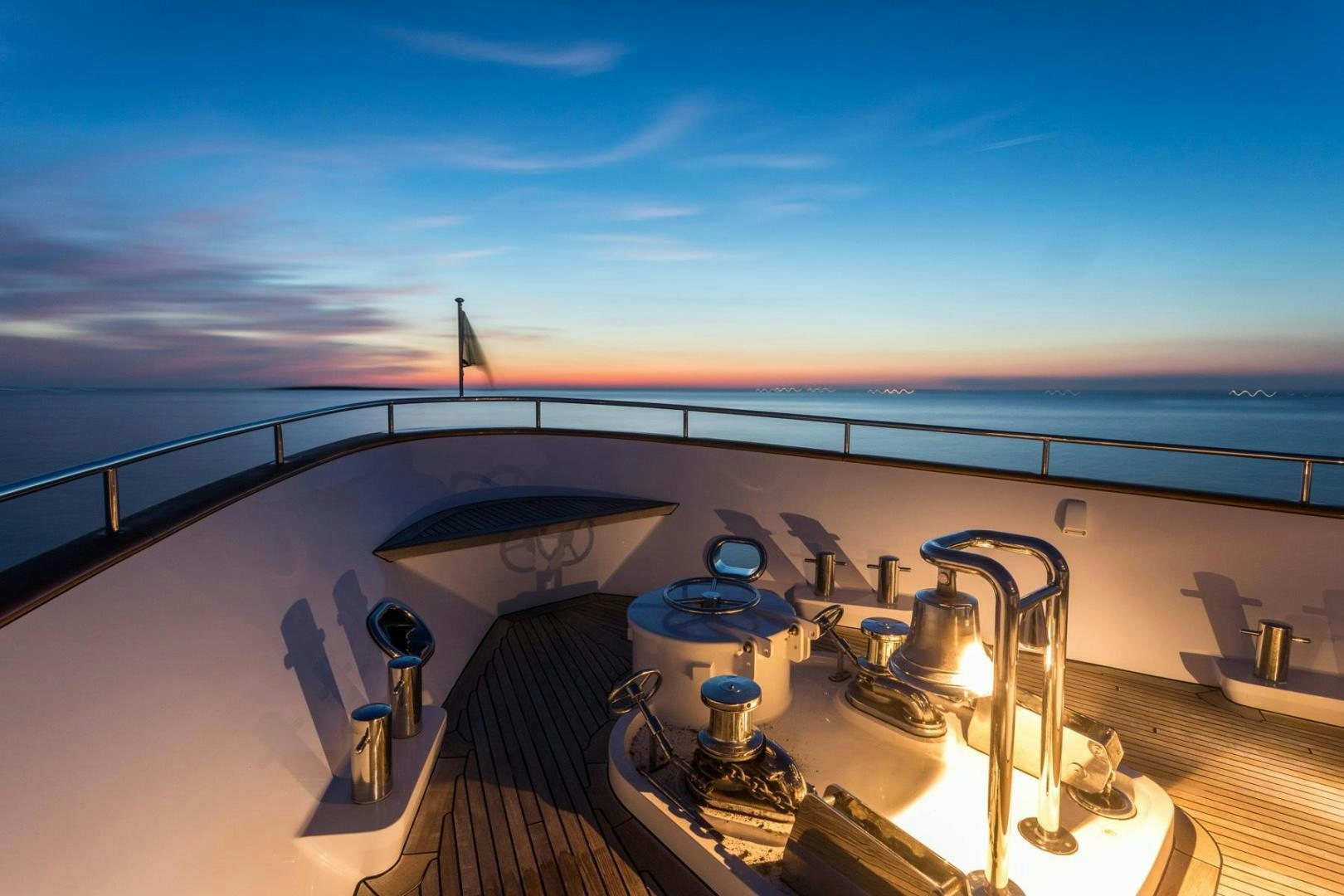 the deck of a ship aboard PURA VIDA Yacht for Sale